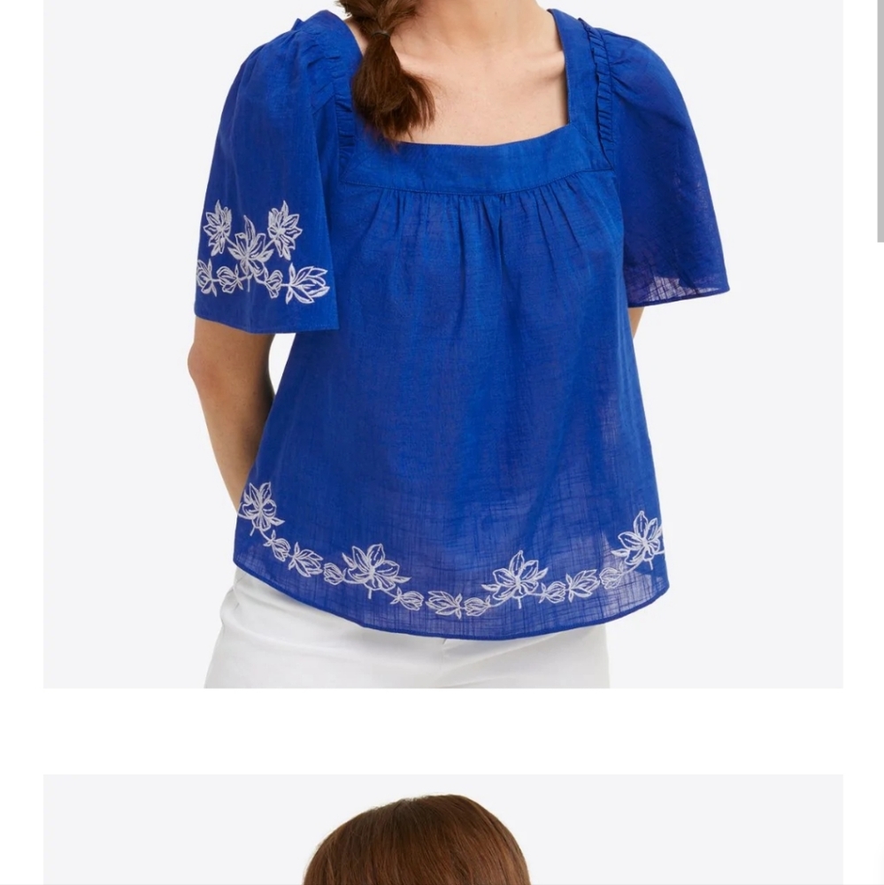 Draper James Blue Maren top